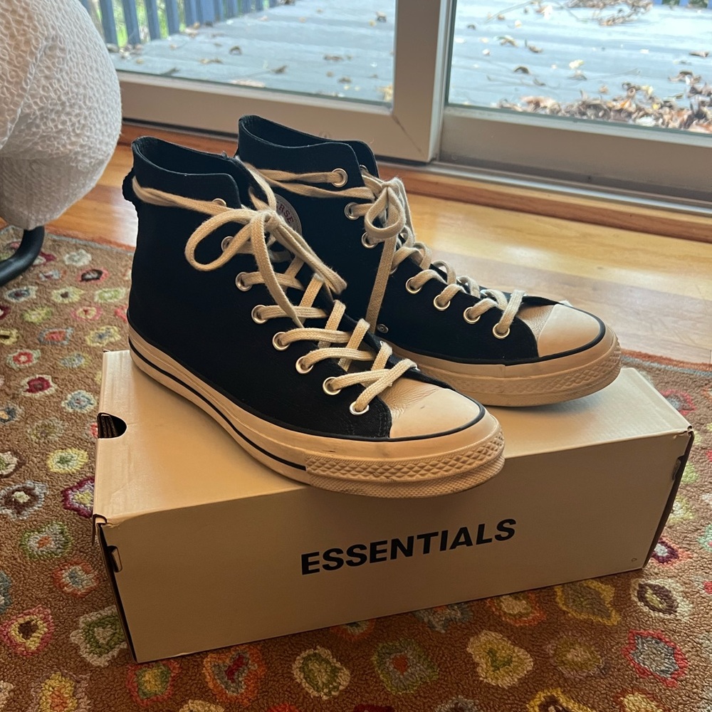 Converse Fear of God Essentials Chuck Taylor Black/white/cream size 9